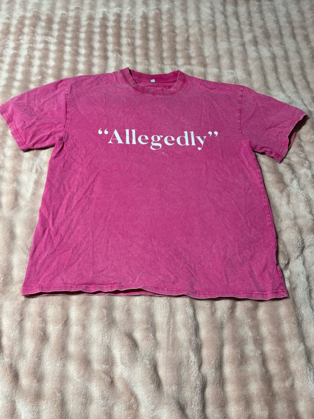 "Allegedly" Graphic Tee in Fuchsia Pink